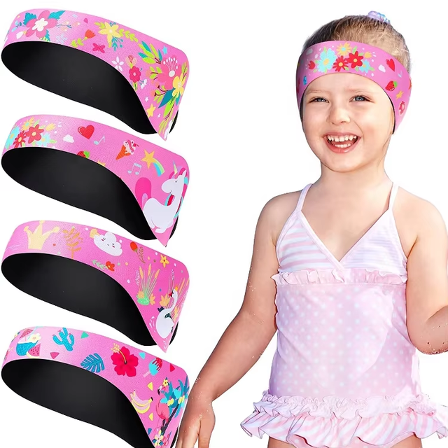 Waterproof Neoprene Swimming Headband for Kids Sublimation Printing Swimming Diving Ear Band