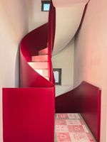 Escalier en spirale métallique sur mesure, arc rotatif, pour villa auto-construite, duplex, loft intégré, verre de luxe léger