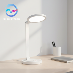 Aluminium LED-bureaulamp Koepelvormig Metaal Oogvriendelijke verlichting Aanraakbediening Verstelbare helderheid Draadloos ontwerp voor leesruimte - Product Image 1