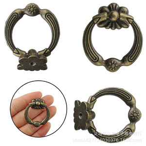 Antique Zinc Alloy Ring Drawer Handle B50 Traditional Design <b>For</b> Wooden Box Cabinet Door Home Decoration - Product Image 1