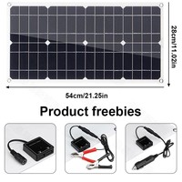 Panneau solaire flexible 16V 24W |   Chargeur de batterie pour bateaux, voitures et yachts