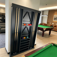 S.Q.F Masif Ahşap Özelleştirilebilir Bilardo Istaka Askısı Duvara Monte Çok Fonksiyonlu Bilardo Dolabı Top Geri Dönüş Üçgeni Tebeşirlik Ev