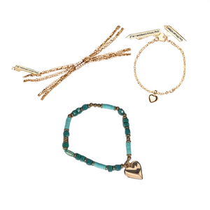 Fashion Beaded <b>Bracelets</b> 316L Stainless Steel PVD Gold Plating Sustainable Resistant Jewelry <b>Set</b> - Product Image 2
