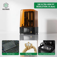 Printer 3D Resin Industri Matrix-16k 10.1 Inci 16K Mono LCD Mesin Pencetak 3D Presisi Tinggi untuk Perhiasan dan Pencetakan Gigi