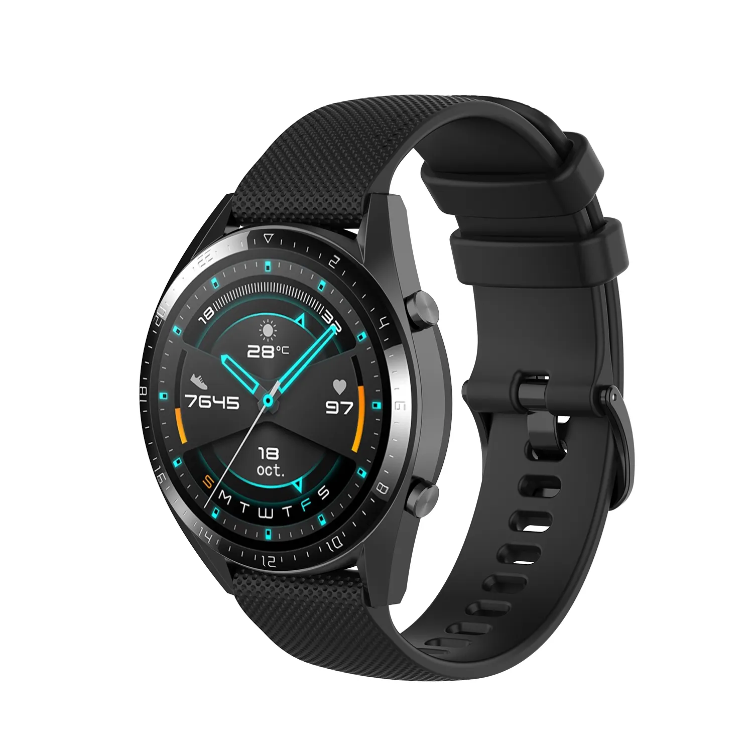 20mm 22mm Band for Samsung Galaxy Watch 3/46mm/42mm/active 2/46 Gear s3 Frontier/S2/Sport silicone bracelet Huawei GT 2/2E strap