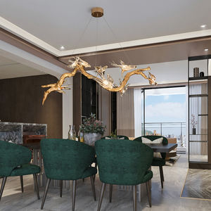 Arte moderna stile minimalista su misura in alluminio vetro LED lampadario creativo Flying <span class=keywords><strong>rondine</strong></span> Design ciondolo luce 360 fascio - Product Image 3