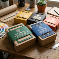 Cajas de Cartón con Recorte de Color de la Marca XJY, Fundas de Embalaje para Regalos y Logotipo Personalizado