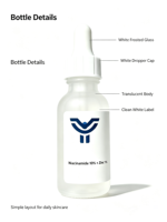 Sérum Visage Anti-Âge Éclaircissant 30ml à 10% de Niacinamide, Alpha Arbutine et 1% de Rétinol – Stock d'Usine en Gros