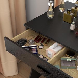 Ayna ve ışıklar ile soyunma tablo, ayarlanabilir ışıklar ile Vanity Set makyaj Vanity masa yatak odası için bir çekmece depolama - Product Image 5