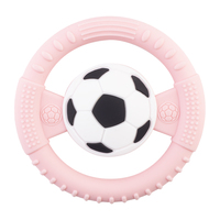 Fußballfan-Thema Silikon-Babybeißring - Lenkradförmiges Sensorik-Entwicklungsspielzeug - Großhandelsangebot für Globale Distributoren