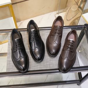 2025 Top Luxury Designer Spring <b>Men</b> Genuine Leather Formal <b>Dress</b> Shoes Autumn Business Wedding Office Shoes - Product Image 3