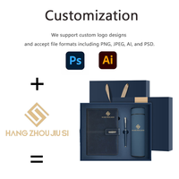Coffrets cadeaux personnalisés avec logo, coffret cadeau d'entreprise de luxe, coffret cadeau promotionnel, bloc-notes, stylo, gourde isotherme pour souvenir de conférence