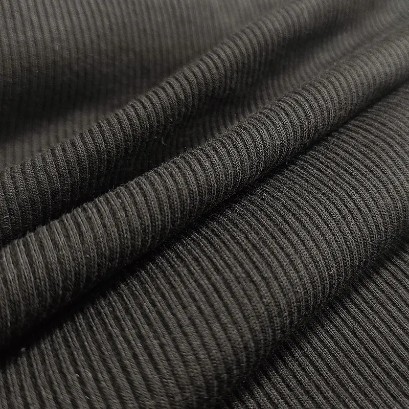 high end 2x2 rib free sample 92% rayon 8% spandex 2x2 rib knit fabric