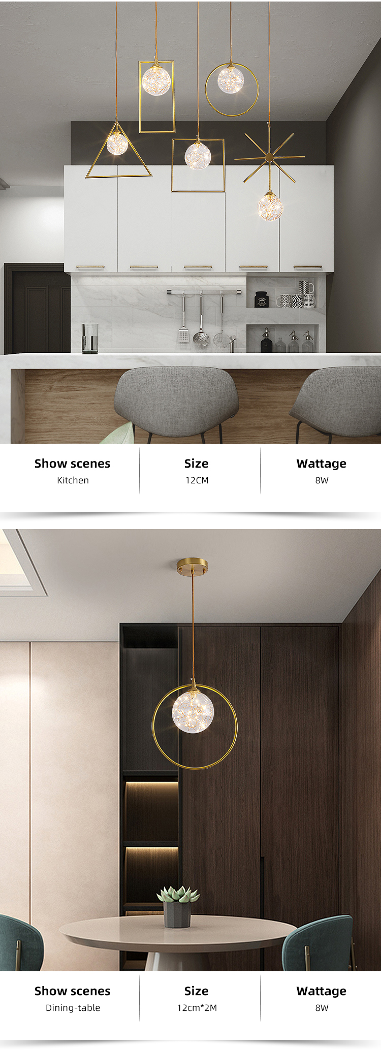 New Indoor Decoration Modern Copper Wholesale Hotel Household Led Chandelier Pendant Lamp