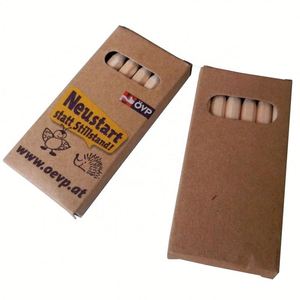 Juego de Mini Lápices de Colores de 3.5 Pulgadas Promocionales, Lápices de Madera con Logotipo Personalizado, Caja de Papel Kraft, Uso Escolar y de Oficina, Impresión Digital - Product Image 4