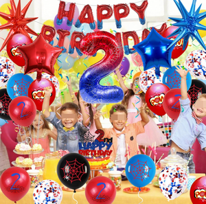 Decoración de Fiesta de Cumpleaños de Spider-Man, Globos de Número Gigante de Feliz Cumpleaños, Guirnalda de Globos de Látex Impresos, Adornos para Pastel - Product Image 3