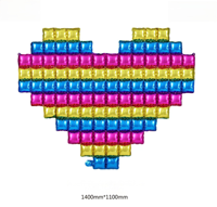 Nouveautés : Ballon mural en forme de cœur de 55 pouces en feuille d'aluminium écologique pour décorations de la Saint-Valentin, Noël et la Fête des Mères