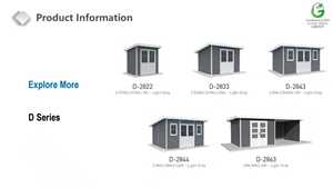 Abri de jardin EASYGREEN série D en WPC, multi-matériaux et stockage extérieur pour villa, appartement, école et cuisine - Conception préfabriquée - Product Image 6