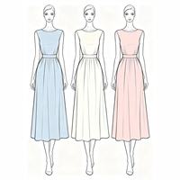 Gaun Panjang Kasual Wanita untuk Kantor, Model Minimalis Longgar, Gaun Midi Sehari-hari, Pabrik Pakaian Custom OEM ODM
