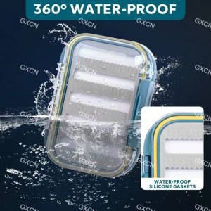 शुष्क फ्लाई फोम पैड फ्लाई फिशिंग बॉक्स, जेब के आकार का वाटरप्रूफ बैट भंडारण बॉक्स, आसान पहुंच के लिए टिकाऊ दो-साइड संरचना के साथ - Product Image 4