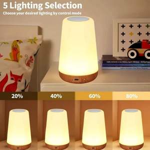 Lampe de chevet LED flexible 13 couleurs, petite taille, corps blanc, avec chargement tactile et ambiance colorée – Vente en gros - Product Image 3