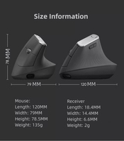 Nouvelle souris de bureau verticale ergonomique sans fil, vente en gros d'usine, souris verticale pour droitier