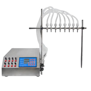 Pompe péristaltique semi-automatique à 8 buses pour le remplissage de liqueurs, miel, lait, huiles comestibles, parfums, eau minérale et boissons - Product Image 1