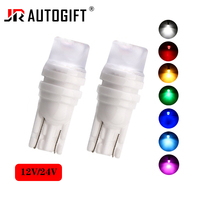 12V 24V T10 2835 3SMD Céramique 3D W5W 168 194 Intérieur de voiture Dôme Carte Plaque d'immatriculation Wedge Side Light Multicolore Blanc Jaune Rouge