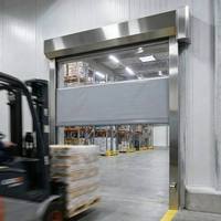 Puerta Enrollable de PVC de Alta Visibilidad con Marco de Acero Inoxidable, Diseño Resistente al Viento para Áreas de Alto Tráfico en Supermercados