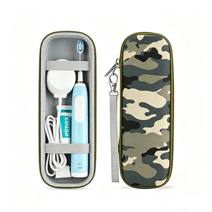Estuche de viaje para cepillo de dientes de EVA rígido, impermeable, con bolsillo de espuma, correa de transporte, cremallera, organizador portátil para cuidado bucal - Product Image 2