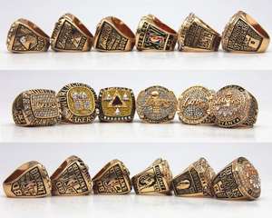 Ensemble de Six Bagues de Championnat des <span class=keywords><strong>Lakers</strong></span> de Los Angeles Commémorant la Retraite de <span class=keywords><strong>Kobe</strong></span> <span class=keywords><strong>Bryant</strong></span>, Bijoux en Alliage Plaqué Or Incrusté - Product Image 2