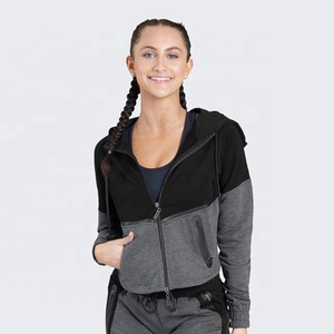 Vente en gros PIHA SPORTS – Nouveau sweat à capuche de sport pour femme 2026, personnalisé, 95 % coton, 5 % élasthanne, écologique, col en V, en molleton performant - Product Image 1
