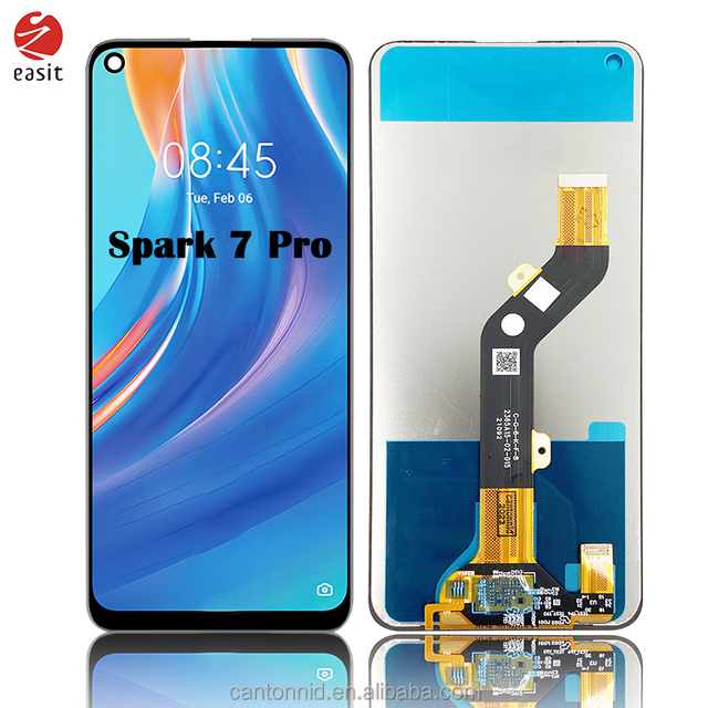 Easit Mobile Phone Display Touch Screen Pantalla Lcd for Tecno Spark 7 Pro
