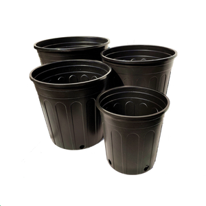 Pot de fleurs en plastique PP souple noir écologique, moulé par soufflage, pour jardin domestique, non revêtu, modèle JN, neuf, fourni par l'usine - Product Image 2