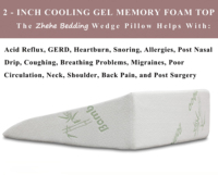 Post-chirurgie Premium chinois jambe dos soutien Gel refroidissement mousse à mémoire de forme bambou Viscose couverture compressé lit Wedge oreiller ensemble