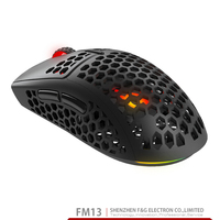 Ultra Ringan Honeycomb 2.4GHz Mouse Gaming RGB, Nirkabel dan Kabel Mode Ganda dengan Koneksi Tipe-c