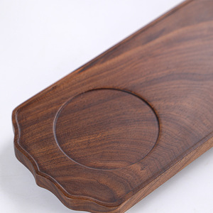 Bandeja de Té de Madera de Nogal Norteamericano, Forma Irregular, Duradera, para Servir Té y Aperitivos, Ideal para la Hora del Té - Product Image 2