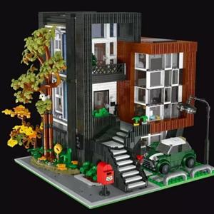 Mork 10205, Villa Moderna Coreana, Vista de Calle de Ciudad Modular, Sets de Construcción DIY, Bloques de Construcción de Juguetes para Casa - Product Image 1