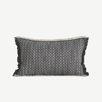Taie d'oreiller lombaire en jacquard de laine pour la décoration de la maison housse de coussin de luxe moderne pour le salon