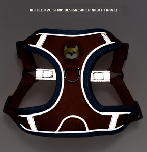 Liberação rápida ajustável durável Dog <span class=keywords><strong>Harness</strong></span> Trelas Moda Pet Training Arnês Reflexivo 2 peças set - Product Image 6