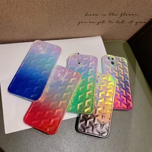 hot sale personalized custom print design pattern phone case for iphone 12 13 pro max case tpu gradient color phone case