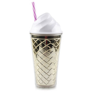 Vaso de Plástico Promocional para Helado, Vaso de Agua Transparente de Plástico de 16 oz, Vaso de Agua de Doble Pared - Product Image 4