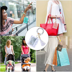 LLavero de silicona con borla para pulsera, cartera, tarjetero, disco esmaltado personalizado, de cuero redondo, gran oferta, 2021 - Product Image 6