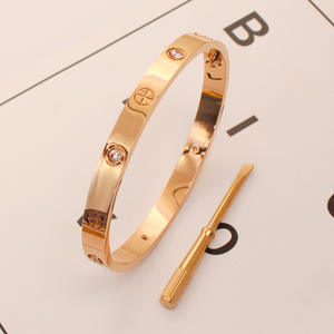 เครื่องประดับสแตนเลส316L ไทเทเนียมสำหรับผู้หญิงผู้ชายสร้อยข้อมือกำไลข้อมือกำไลข้อมือคู่รักเครื่องประดับแบรนด์ - Product Image 6