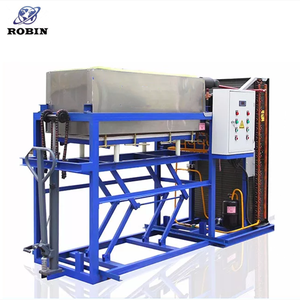 1 Ton mesin es blok industri, penyimpanan 220V Air udara pendingin 500kg untuk mesin es krim pompa Motor gir PLC Bearing Emerson - Product Image 3