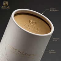 Boîte en carton alimentaire personnalisée avec couvercle à clipser, tube en carton recyclable pour biscuits, gâteaux et emballages de snacks, cylindre