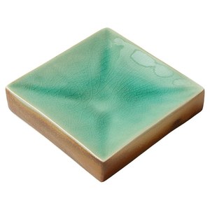 Plato Cuadrado de Cerámica con Esmalte Craquelado, Diseño Oriental, Hecho a Mano, para Servir Mariscos y Sushi - Product Image 5