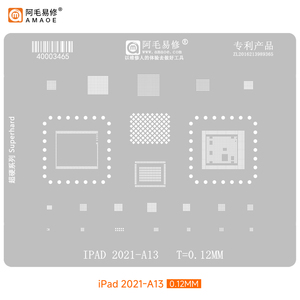 Plantilla de Reballing AmaoE BGA para <span class=keywords><strong>iPad</strong></span> M4 M3 <span class=keywords><strong>M1</strong></span> M2 <span class=keywords><strong>PRO</strong></span> 2017 2018/<span class=keywords><strong>2020</strong></span>/2021 Air 2 3/4/5/6 Mini 1/2/3/4 Air <span class=keywords><strong>2020</strong></span> A14 A9 A10X A12X - Product Image 2