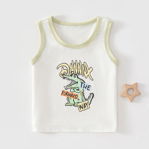 Débardeur Enfant en Lyocell Imprimé Dessin Animé – Protection Ventre pour Bébé Garçon et Fille – Style Fin pour l'Été - Product Image 1
