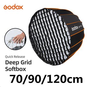 Godox QR-P70 QR-P90 QR-P120 boîte à lumière profonde <span class=keywords><strong>parabolique</strong></span> à dégagement rapide avec grille en nid d'abeille pour éclairage de studio - Product Image 2